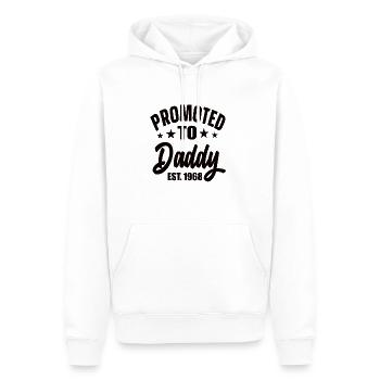 Promu Papa Est 1968 - Sweat à capuche Premium bio Homme - blanc - Devant - Nico (187cm)