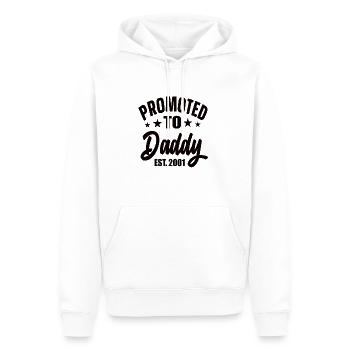 Promoted To Daddy Est 2001 - Männer Premium Bio Hoodie - Weiß - Vorne - Nico (187cm)
