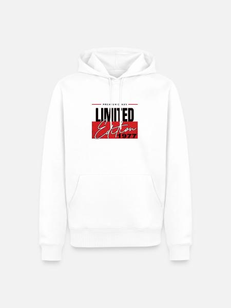 Édition limitée 1977 - Sweat à capuche Premium bio Homme - blanc