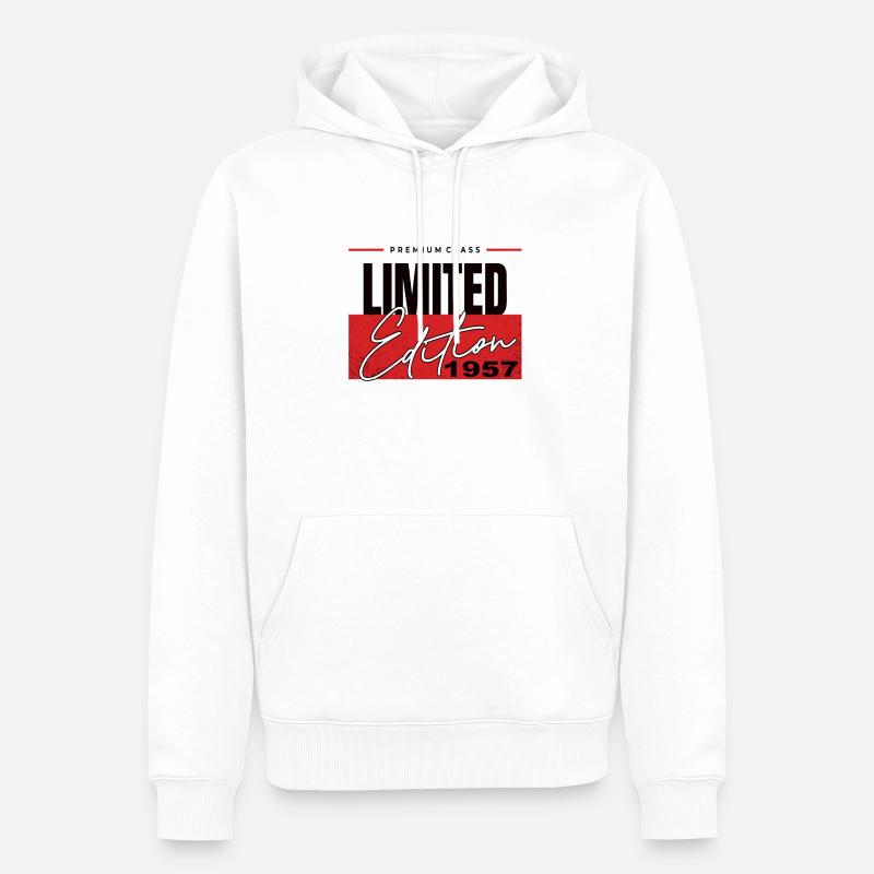 Édition limitée 1957 - Sweat à capuche Premium bio Homme - blanc