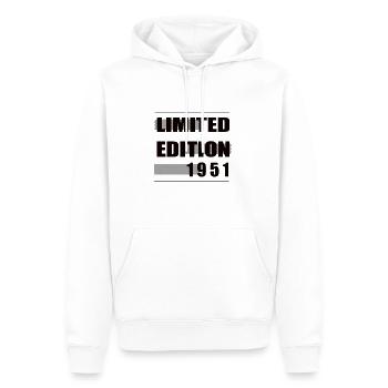 Édition limitée 1951 - Sweat à capuche Premium bio Homme - blanc - Devant - Nico (187cm)
