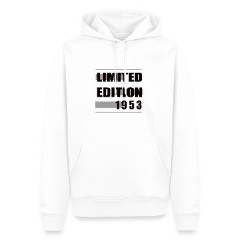Limited Edition 1953 - Männer Premium Bio Hoodie - Weiß - Vorne - Nico (187cm)