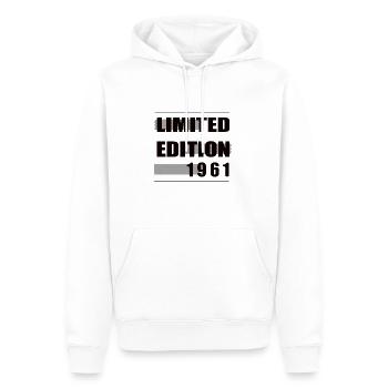 Édition limitée 1961 - Sweat à capuche Premium bio Homme - blanc - Devant - Nico (187cm)