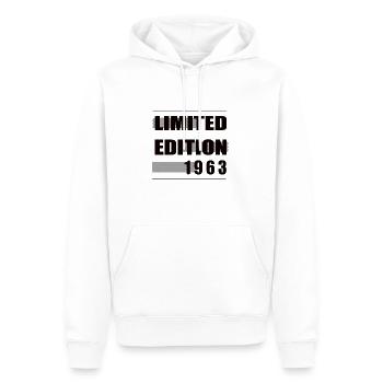 Limited Edition 1963 - Männer Premium Bio Hoodie - Weiß - Vorne - Nico (187cm)