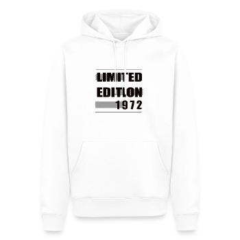 Édition limitée 1972 - Sweat à capuche Premium bio Homme - blanc - Devant - Nico (187cm)