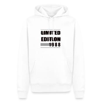Édition limitée 1988 - Sweat à capuche Premium bio Homme - blanc - Devant - Nico (187cm)