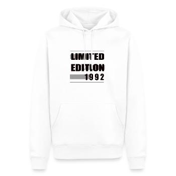 Limited Edition 1992 - Männer Premium Bio Hoodie - Weiß - Vorne - Nico (187cm)