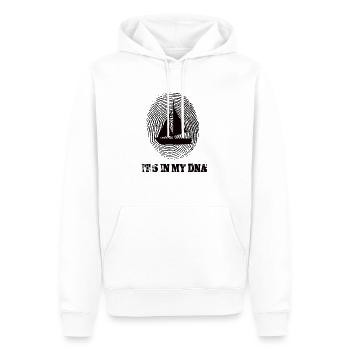 Naviguer c’est dans mon ADN - Sweat à capuche Premium bio Homme - blanc - Devant - Nico (187cm)