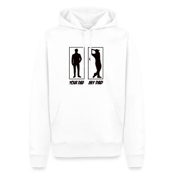 Ton père mon papa golf Papa - Sweat à capuche Premium bio Homme - blanc - Devant - Nico (187cm)
