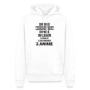 Anime - Männer Premium Bio Hoodie - Weiß - Vorne - Nico (187cm)