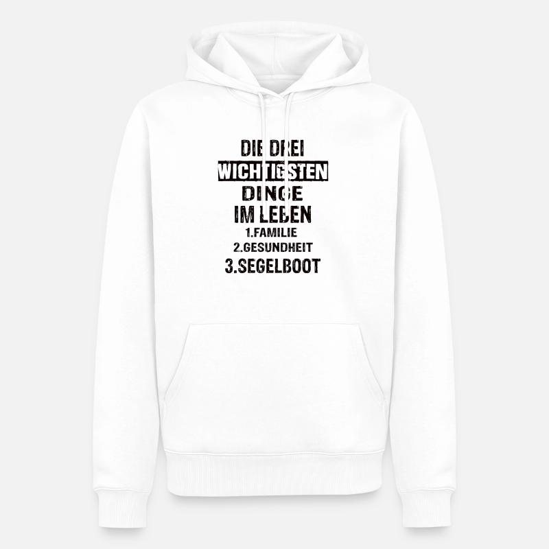 Segelboot - Männer Premium Bio Hoodie - Weiß