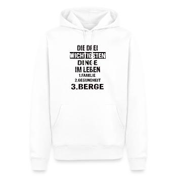 Berge - Männer Premium Bio Hoodie - Weiß - Vorne - Nico (187cm)