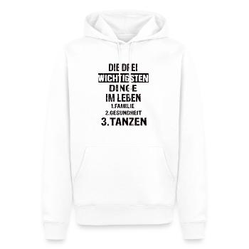 Tanzen - Männer Premium Bio Hoodie - Weiß - Vorne - Nico (187cm)