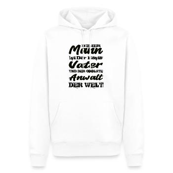 Anwalt - Männer Premium Bio Hoodie - Weiß - Vorne - Nico (187cm)