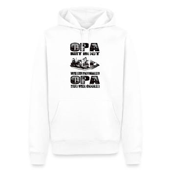 Opa Mit Boot Wie Ein Normaler Opa Nur Cooler - Männer Premium Bio Hoodie - Weiß - Vorne - Nico (187cm)