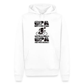 Opa Mit Rennrad Wie Ein Normaler Opa Nur Cooler - Männer Premium Bio Hoodie - Weiß - Vorne - Nico (187cm)
