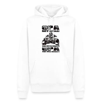 Opa Mit Quad Wie Ein Normaler Opa Nur Cooler - Männer Premium Bio Hoodie - Weiß - Vorne - Nico (187cm)