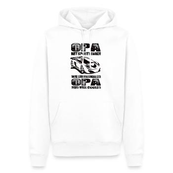 Opa Mit Sportwagen Wie Ein Normaler Opa Nur Cooler - Männer Premium Bio Hoodie - Weiß - Vorne - Nico (187cm)