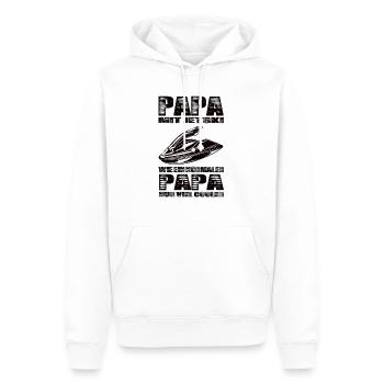 Papa Mit Jetski Wie Ein Normaler Papa Nur Cooler - Männer Premium Bio Hoodie - Weiß - Vorne - Nico (187cm)
