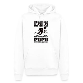 Papa Mit Rennrad Wie Ein Normaler Papa nur Cooler - Männer Premium Bio Hoodie - Weiß - Vorne - Nico (187cm)