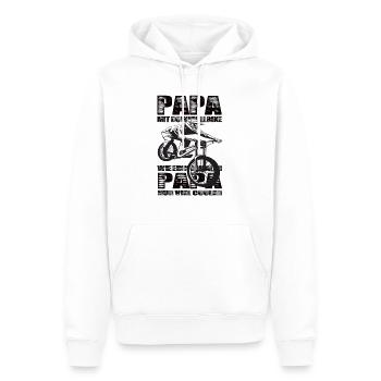 Papa Mit Downhill Bike Wie Ein Normaler Papa nur - Männer Premium Bio Hoodie - Weiß - Vorne - Nico (187cm)