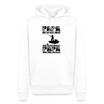 Angeln Papa - Männer Premium Bio Hoodie - Weiß - Vorne - Nico (187cm)