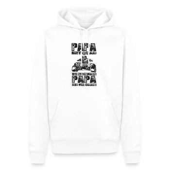 Quad - Männer Premium Bio Hoodie - Weiß - Vorne - Nico (187cm)