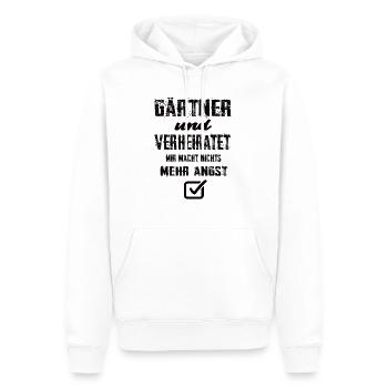 Gärtner Und Verheiratet Mir Macht Nix Mehr Angst - Männer Premium Bio Hoodie - Weiß - Vorne - Nico (187cm)