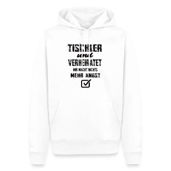 Tischler - Männer Premium Bio Hoodie - Weiß - Vorne - Nico (187cm)
