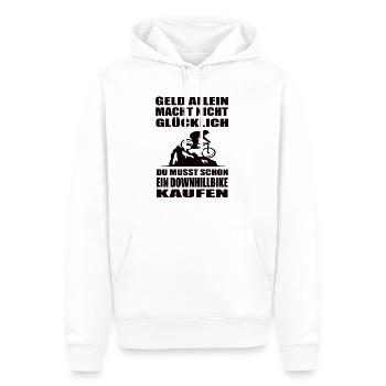 Downhill - Männer Premium Bio Hoodie - Weiß - Vorne - Nico (187cm)