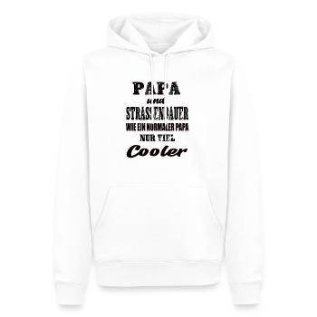 Papa und Strassenbauer - Männer Premium Bio Hoodie - Weiß - Vorne - Nico (187cm)