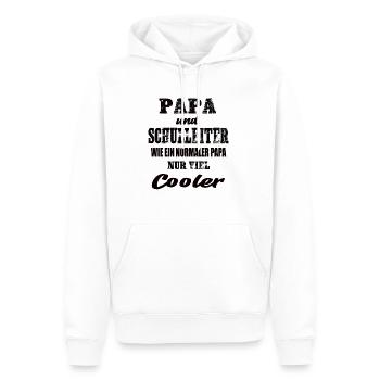 Papa und Schulleiter - Männer Premium Bio Hoodie - Weiß - Vorne - Nico (187cm)