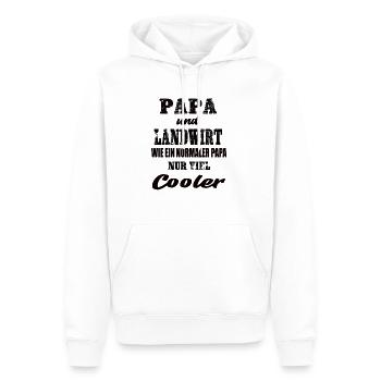 Papa und Landwirt - Männer Premium Bio Hoodie - Weiß - Vorne - Nico (187cm)