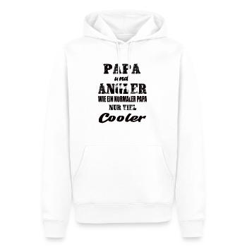 Papa und Angler Angeln Vater und Sohn Angeln - Männer Premium Bio Hoodie - Weiß - Vorne - Nico (187cm)