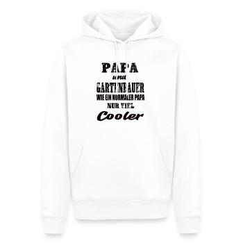 Papa und Gartenbauer - Männer Premium Bio Hoodie - Weiß - Vorne - Nico (187cm)