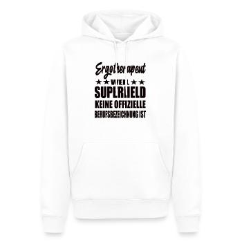 Ergotherapeut Superheld Spruch - Männer Premium Bio Hoodie - Weiß - Vorne - Nico (187cm)