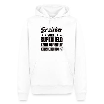 Erzieher Superheld Spruch - Männer Premium Bio Hoodie - Weiß - Vorne - Nico (187cm)
