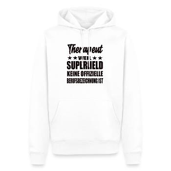 Therapeut Superheld Spruch - Männer Premium Bio Hoodie - Weiß - Vorne - Nico (187cm)