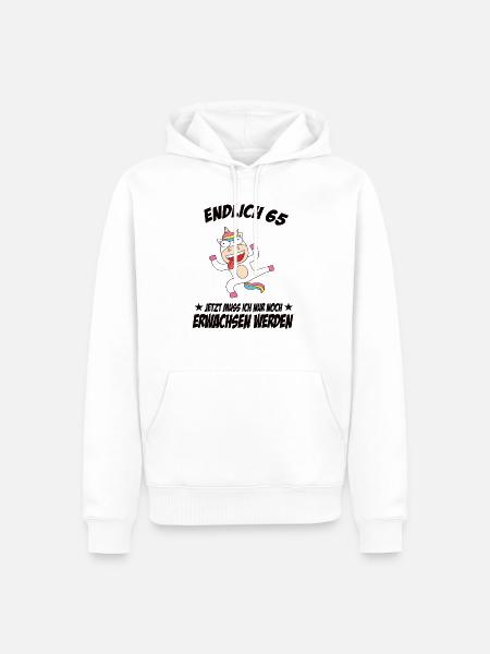 65 Geburtstag Positive Sprüche Zum 65 geburtstag - Männer Premium Bio Hoodie - Weiß