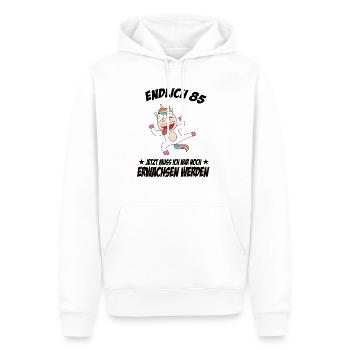 85 Geburtstag Positive Sprüche Zum 85 geburtstag - Männer Premium Bio Hoodie - Weiß - Vorne - Nico (187cm)