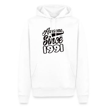 Awesome Since 1991 - Men’s Premium Organic Hoodie - white - Front - Nico (187cm)