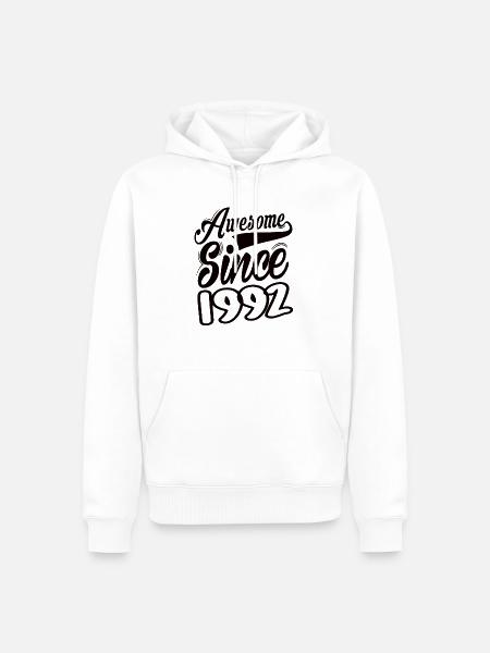 Awesome Since 1992 - Men’s Premium Organic Hoodie - white