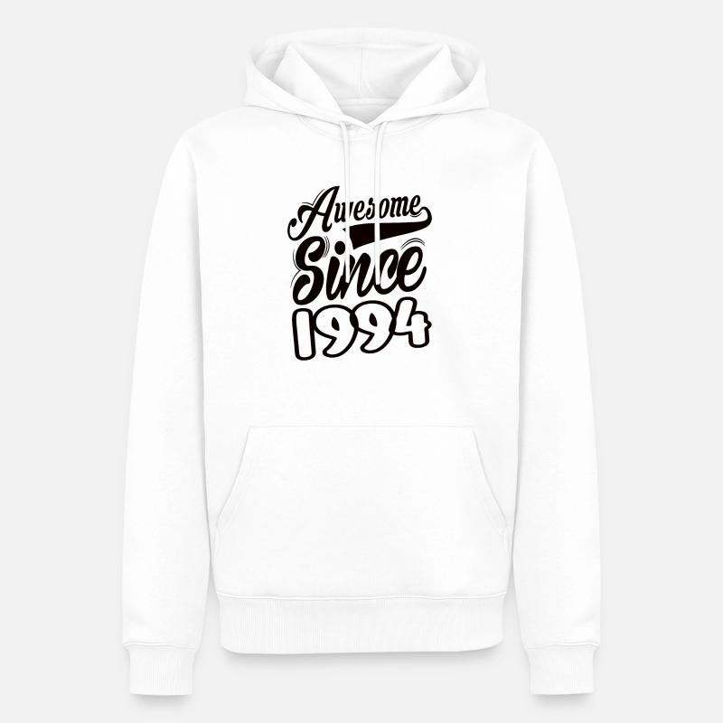 Génial depuis 1994 - Sweat à capuche Premium bio Homme - blanc