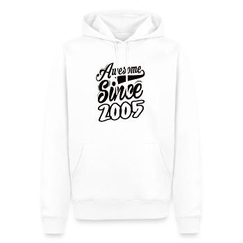 Génial depuis 2005 - Sweat à capuche Premium bio Homme - blanc - Devant - Nico (187cm)