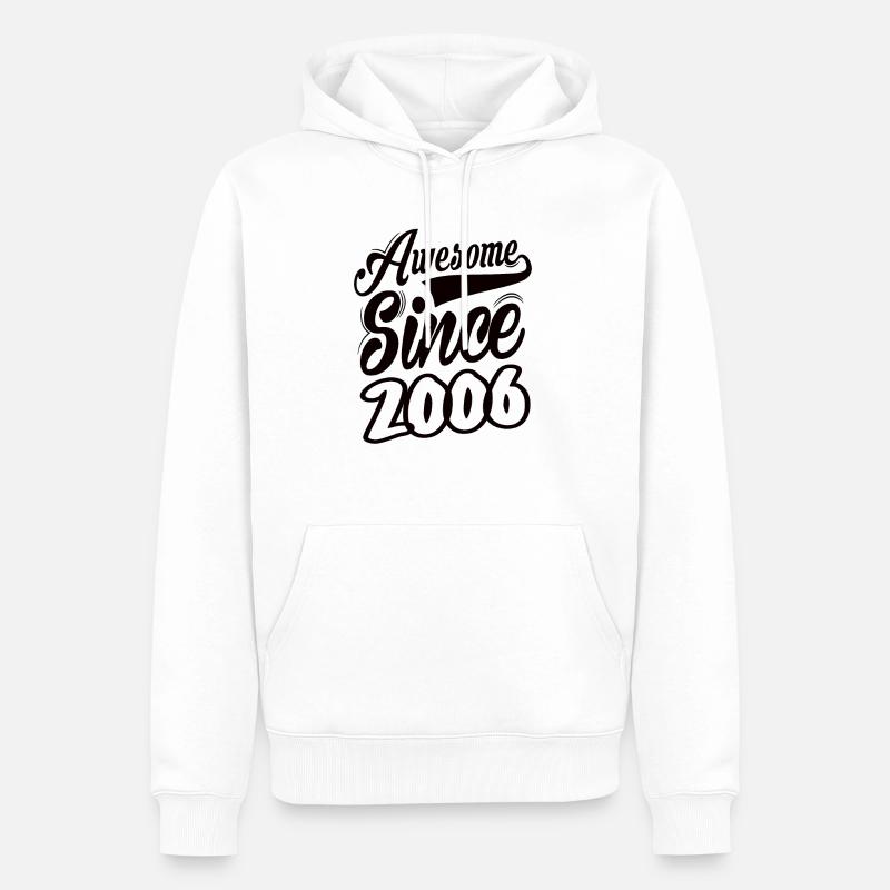 Awesome Since 2006 - Männer Premium Bio Hoodie - Weiß