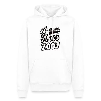 Awesome Since 2007 - Men’s Premium Organic Hoodie - white - Front - Nico (187cm)