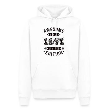 Génial depuis 1971 édition limitée - Sweat à capuche Premium bio Homme - blanc - Devant - Nico (187cm)