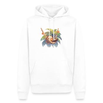 Hamac paresseux Paresseux Paresseux Palmier paresseux - Sweat à capuche Premium bio Homme - blanc - Devant - Nico (187cm)