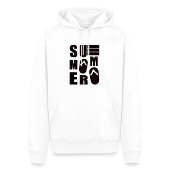 Sommer - Männer Premium Bio Hoodie - Weiß - Vorne - Nico (187cm)