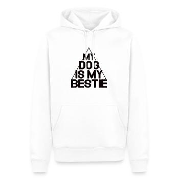 Mon chien est mon meilleur ami - Sweat à capuche Premium bio Homme - blanc - Devant - Nico (187cm)